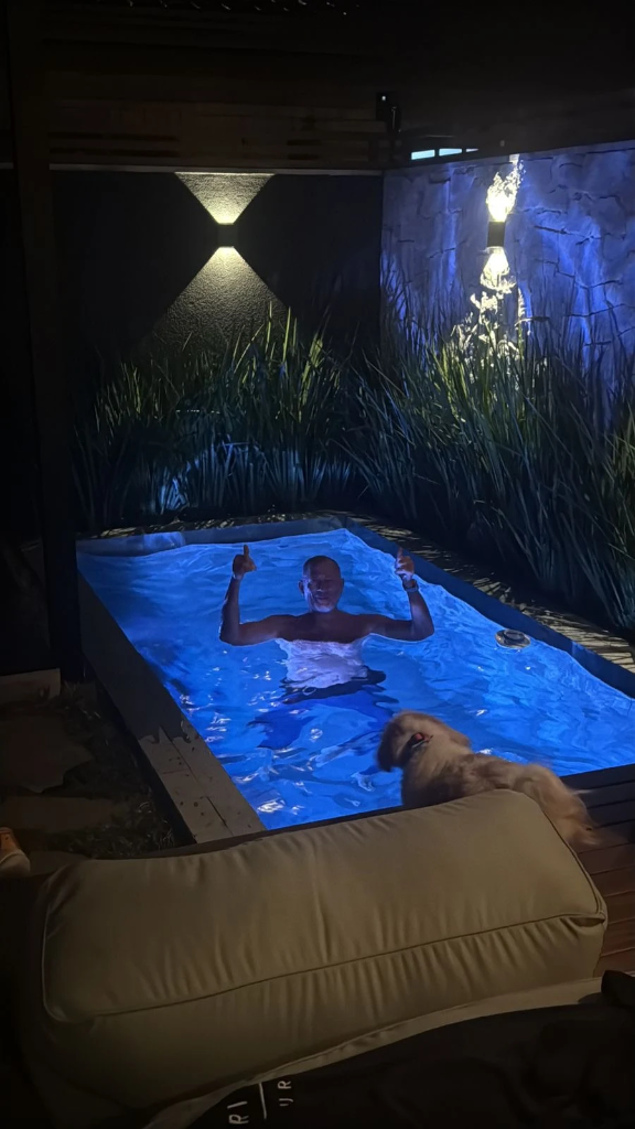 Piscina após instalação