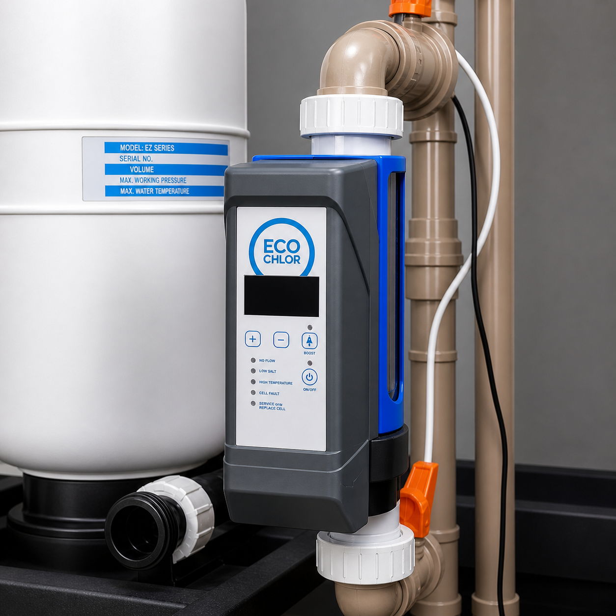 Sistema Gerador de Cloro Eco Chlor instalado